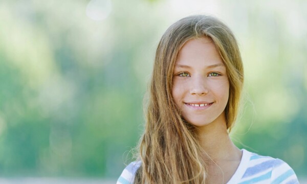 Smiling teenage girl